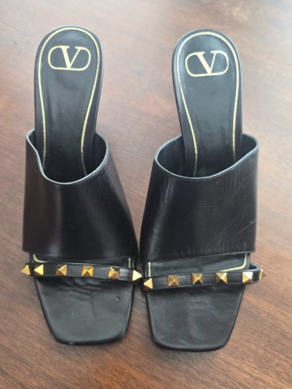 Valentino Garavani Rockstud Tower-Heel Mules